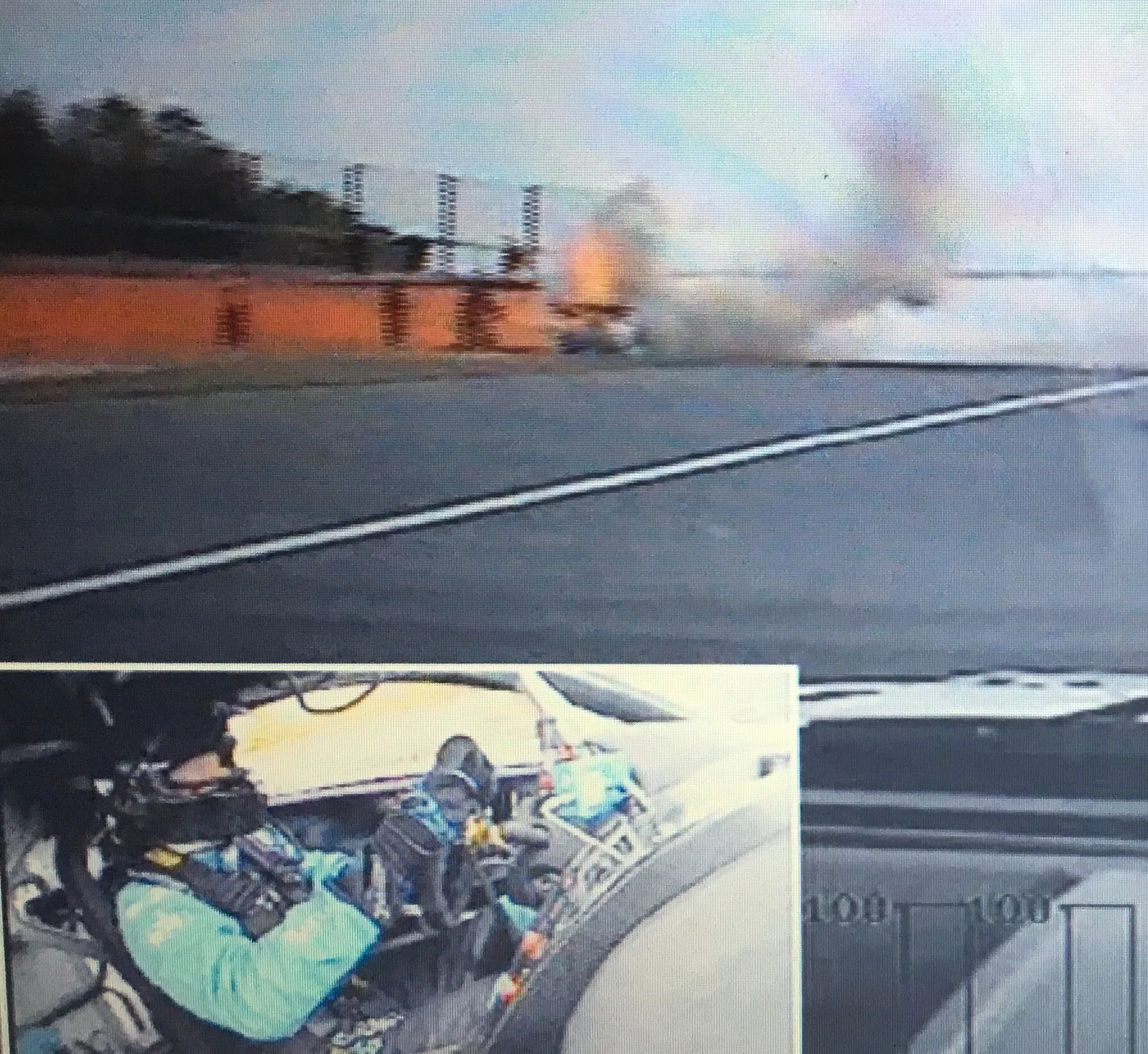 McLaren 650s on fire